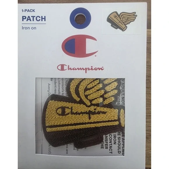 8 Champion Iron-On Embroidered Logo Patches for Apparel, Bags, Crafts #60 - Picture 4 of 8